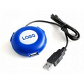 USB Hub with LEDs and WebKey to Auto-Launch Website Blue